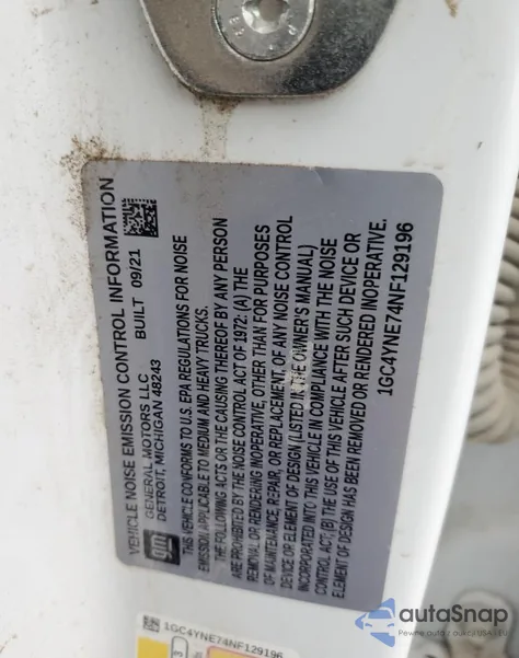 2022 Chevrolet Silverado K2500 Heavy Duty Lt z USA, uszkodzony, nr VIN 1GC4YNE74NF129196